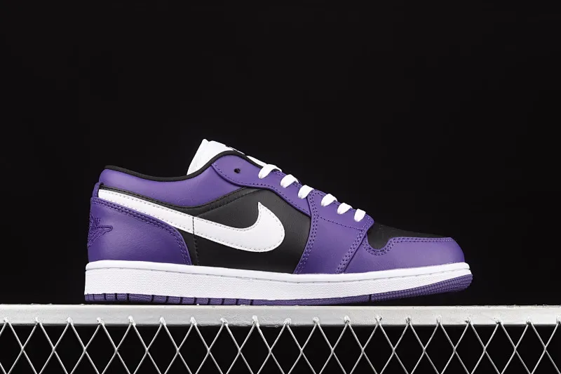 All categories Air Jordan Jordan series basketball shoes Air Jordan 1 Low Air Jordan 1 Low AJ1 Joe 1 black purple and white low-top cultural and leisure sports sneakers 553558-501